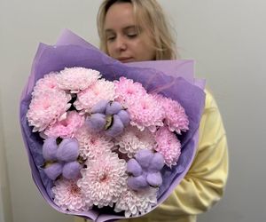 Букет пышный «Клубничное мороженое»