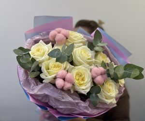 Моно букет с ароматной белой розой