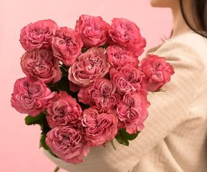 Букет из 15 пионовидных розовых роз