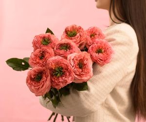 Букет из 9 пионовидных роз мандарин