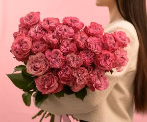 Букет из 25 пионовидных розовых роз