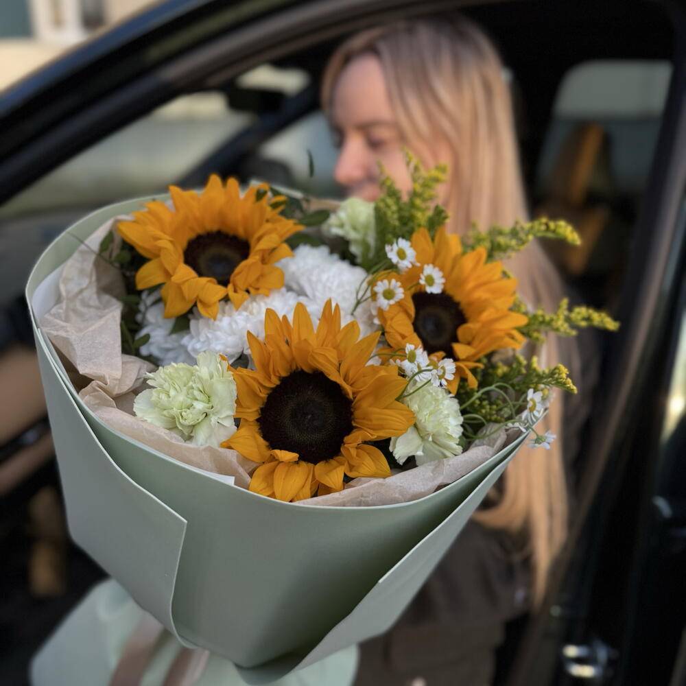 Букет пышный «Подсолнух»